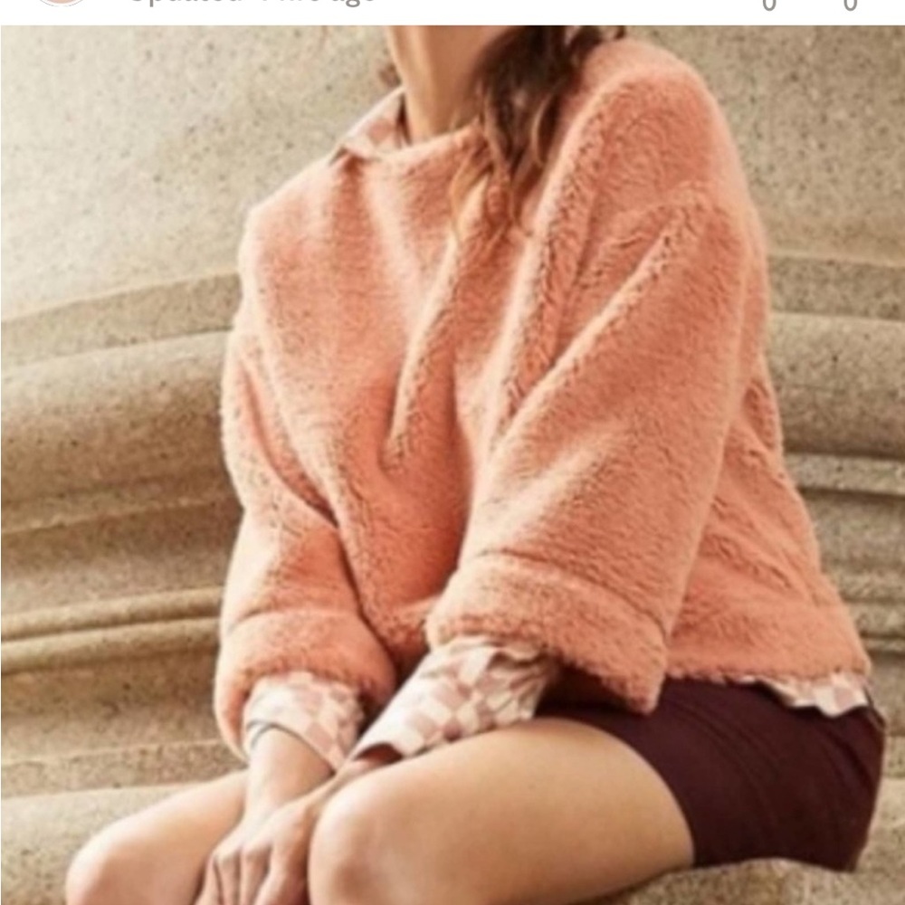 Madewell superfurry teddy pullover